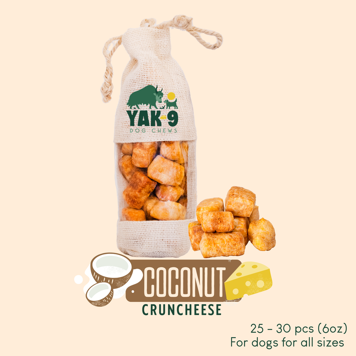 Coconut Yak Milk Chews for Dogs